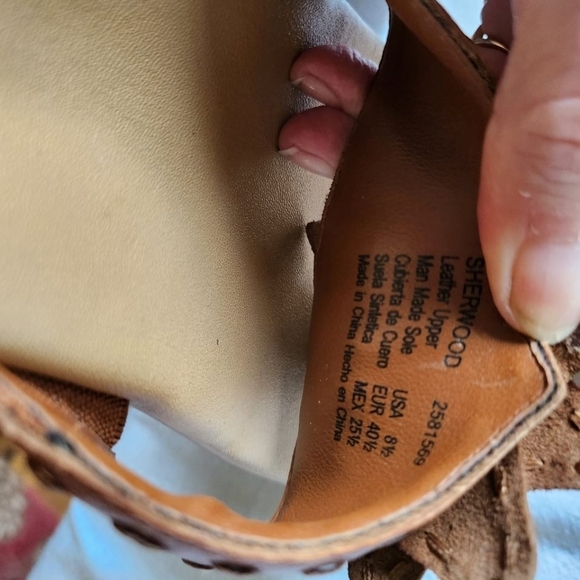 Earth Spirit Sherwood Leather Thong Floral Sz. 8.5 Sandal - Picture 8 of 8